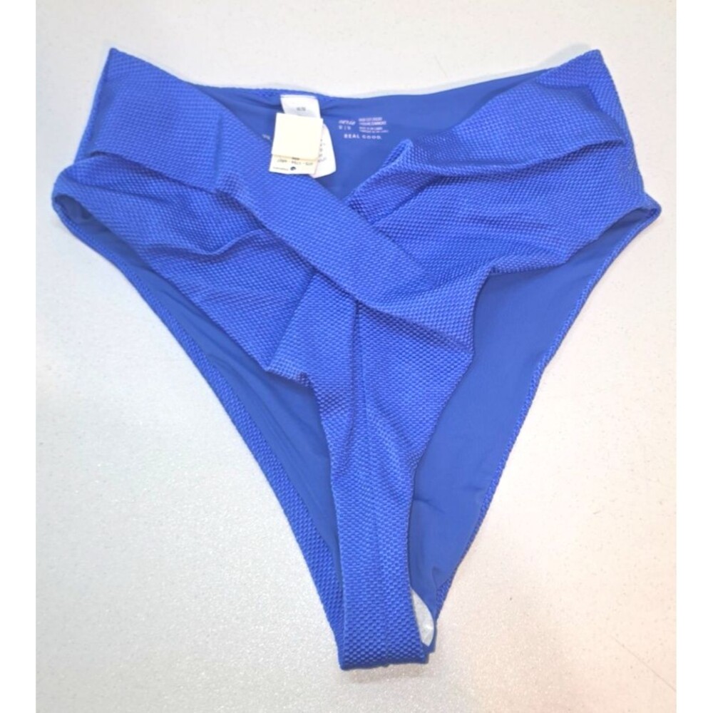 Aerie High Cut Cheeky Blue Swim Bathing Suit Bottom Size Medium NEW